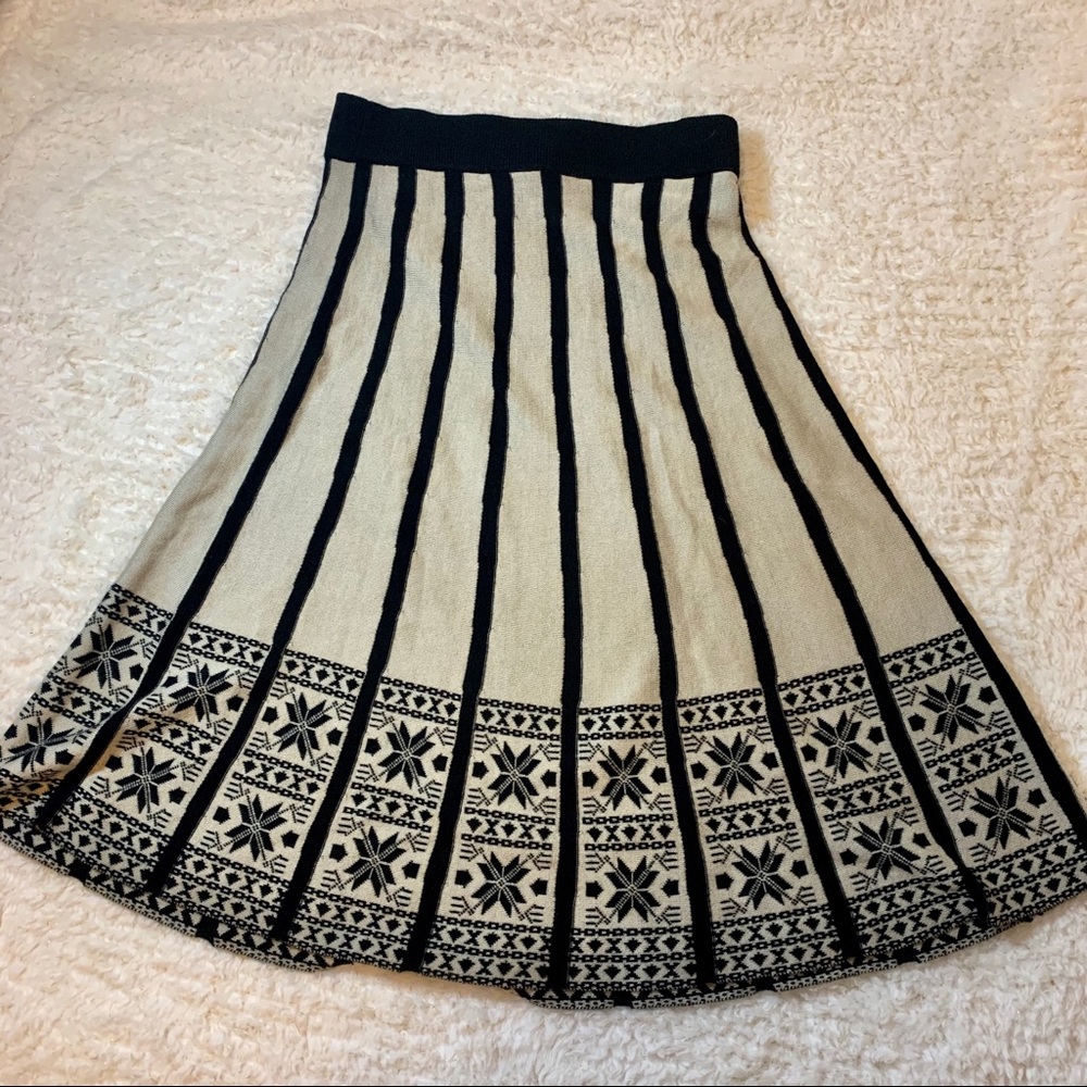 Lapis Fair Isle style knit skirt